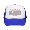 Red, White & Blonde Trucker Hat