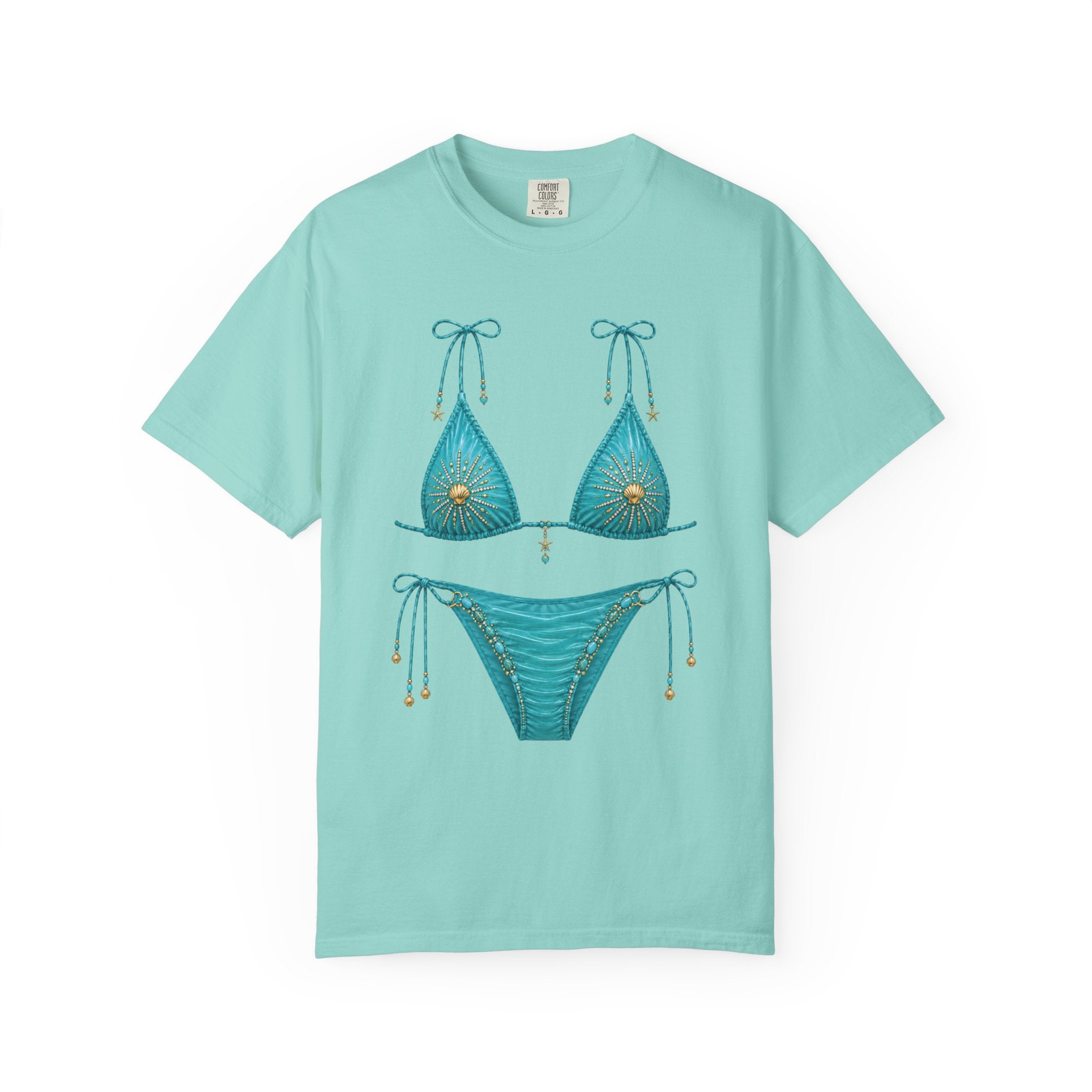 Coastal Cowgirl Bikini Graphic Tee | Comfort Colors 1717 | Beach Vacation Shirt | Summer Graphic Tee