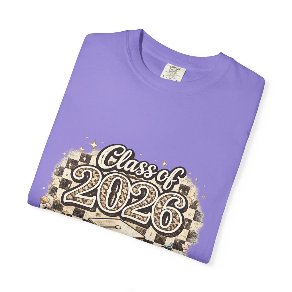 Class of 2026 Smiley Checkered Graphic Tee
