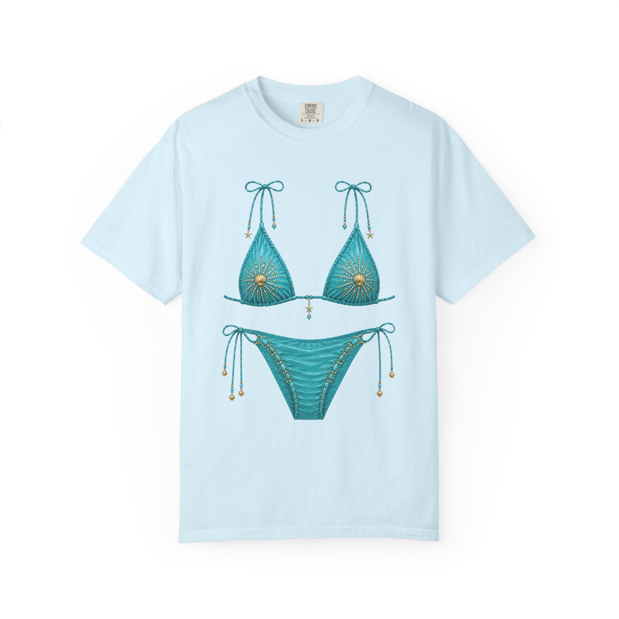 Coastal Cowgirl Bikini Graphic Tee | Comfort Colors 1717 | Beach Vacation Shirt | Summer Graphic Tee