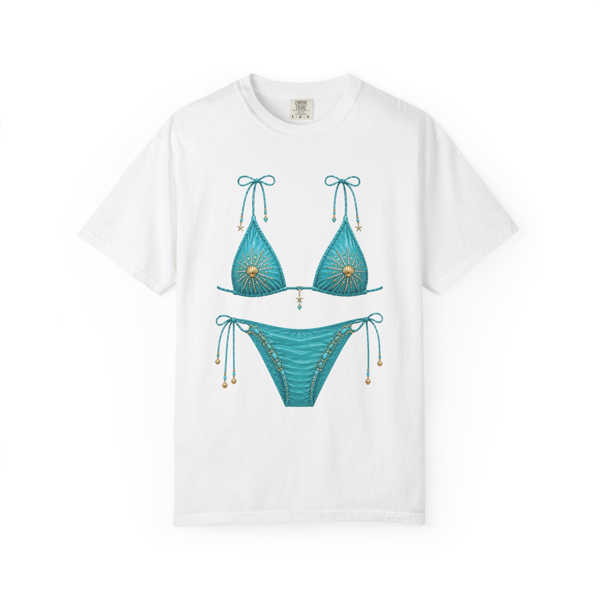 Coastal Cowgirl Bikini Graphic Tee | Comfort Colors 1717 | Beach Vacation Shirt | Summer Graphic Tee