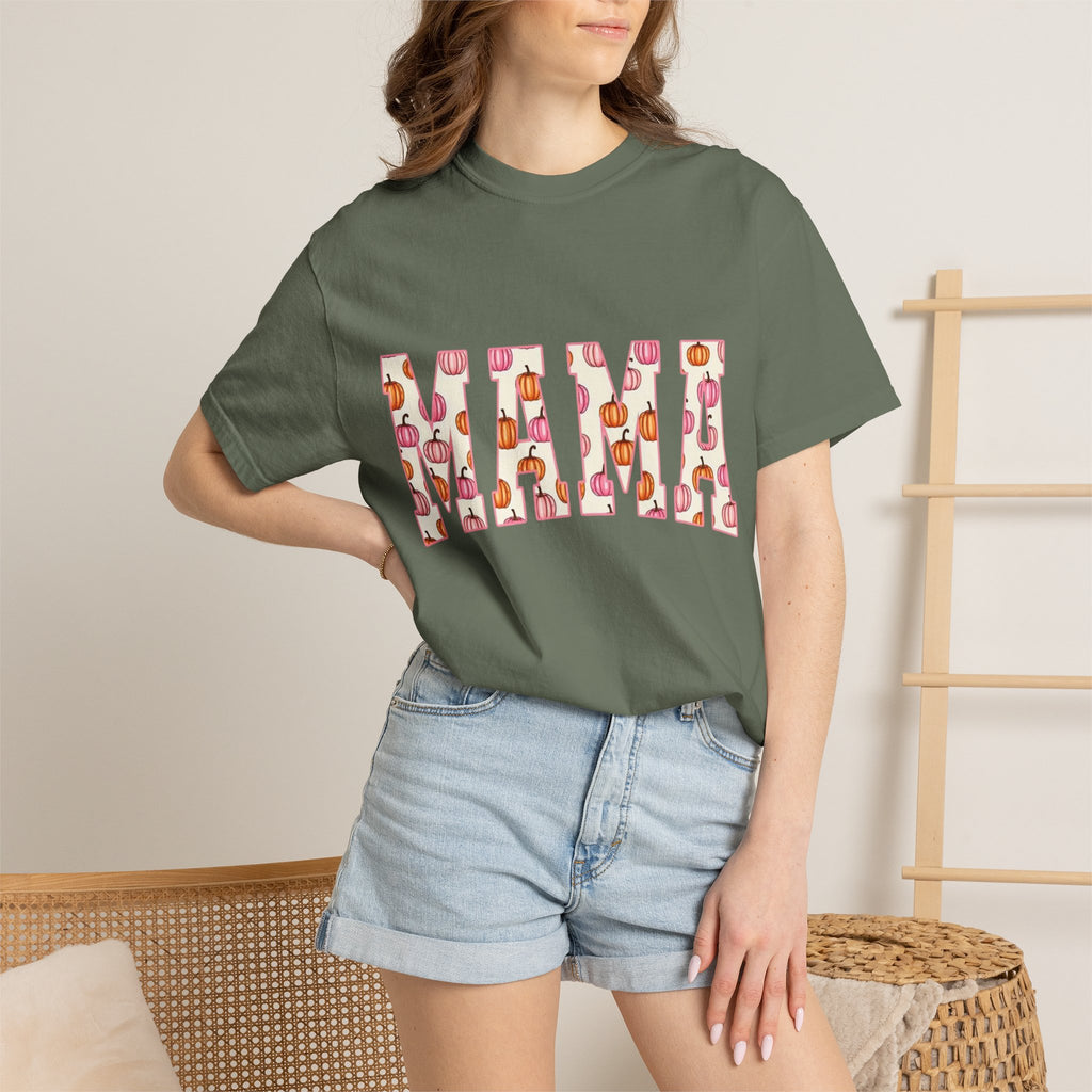 Pink Pumpkin Mama Varsity Tee