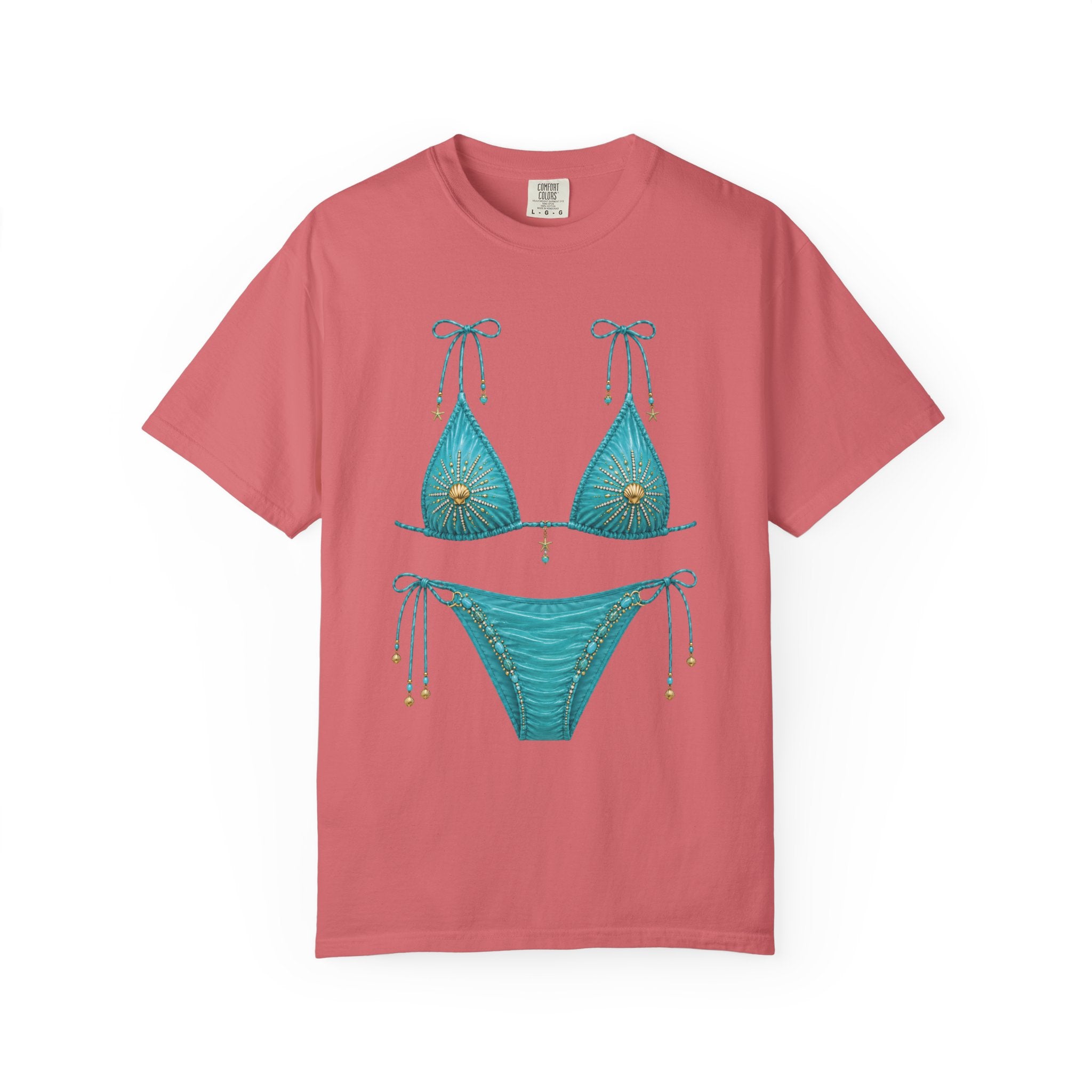 Coastal Cowgirl Bikini Graphic Tee | Comfort Colors 1717 | Beach Vacation Shirt | Summer Graphic Tee