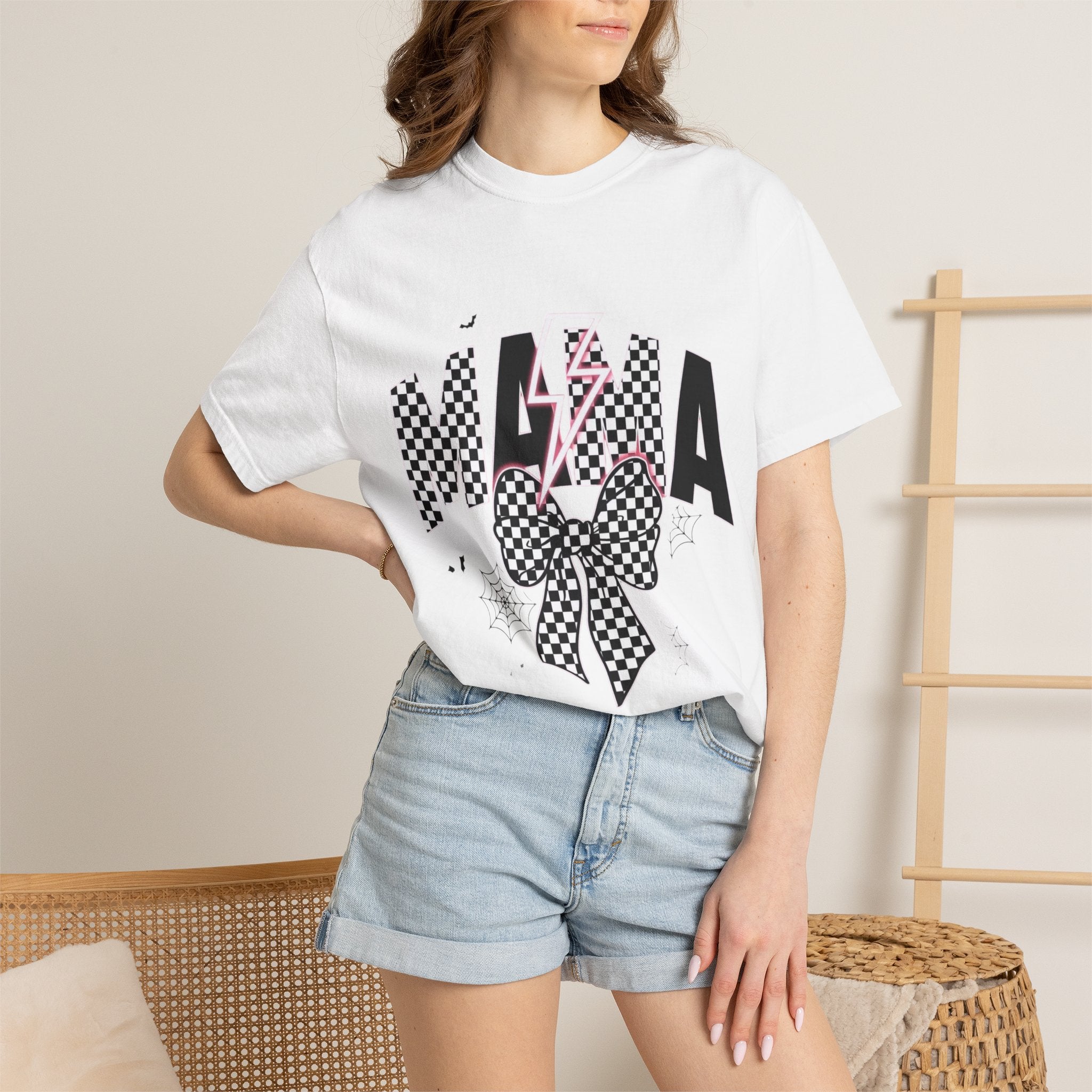 Coquette Checker Mama Halloween Tee