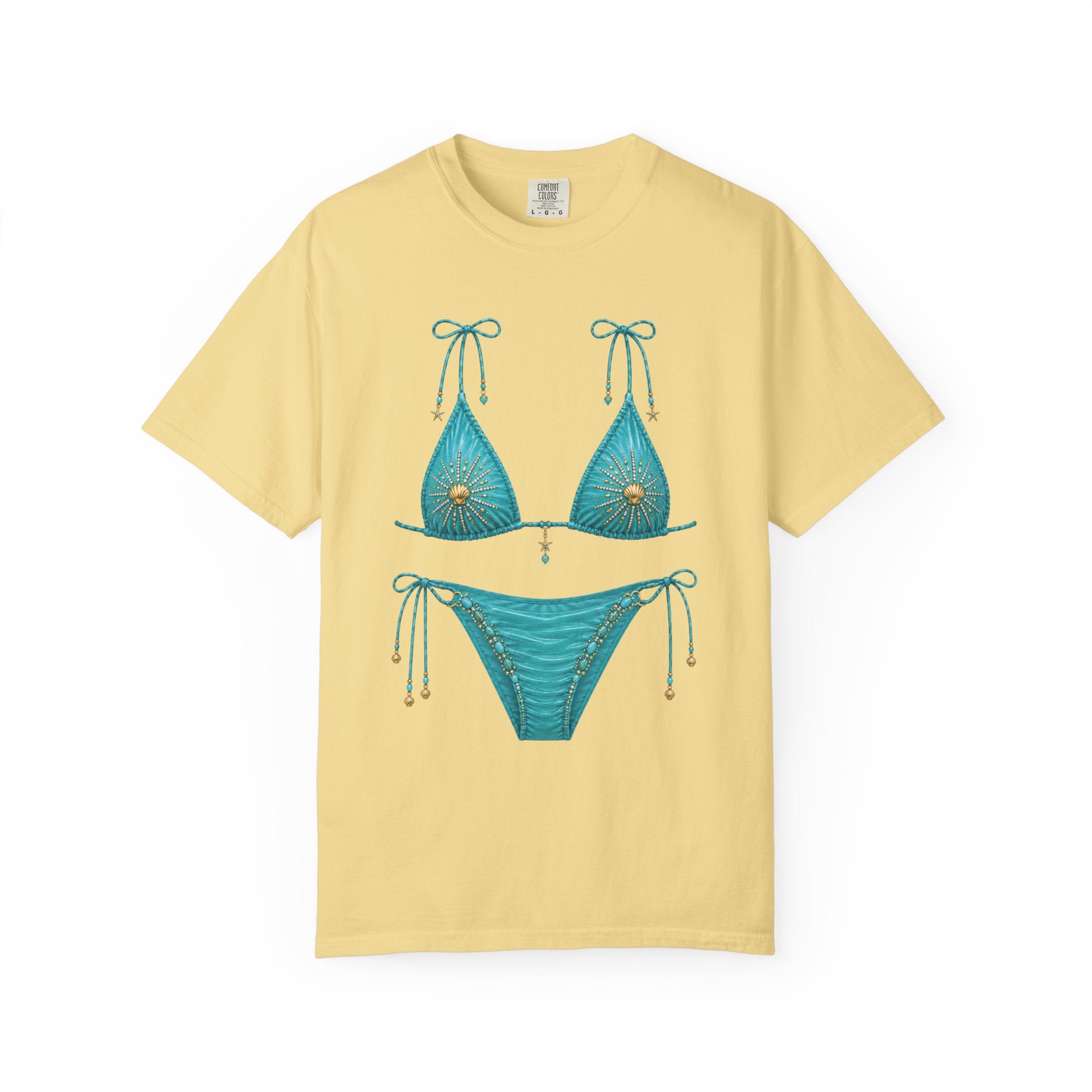 Coastal Cowgirl Bikini Graphic Tee | Comfort Colors 1717 | Beach Vacation Shirt | Summer Graphic Tee