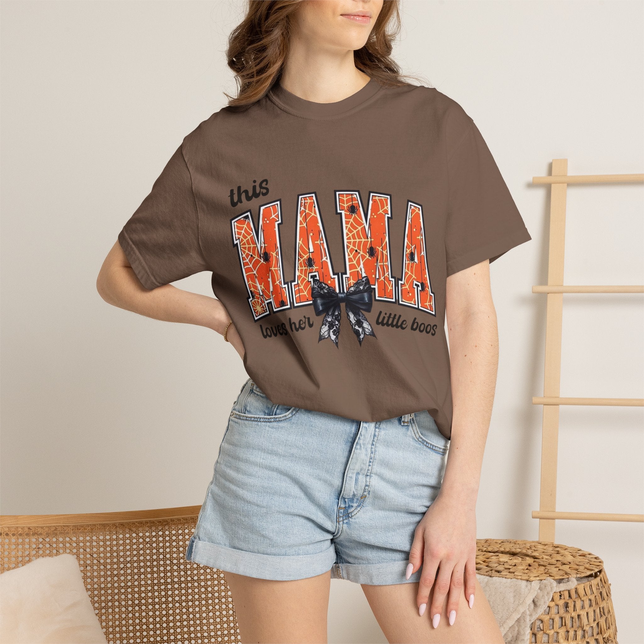 This Mama Loves Her Little Boos Coquette Halloween Tee