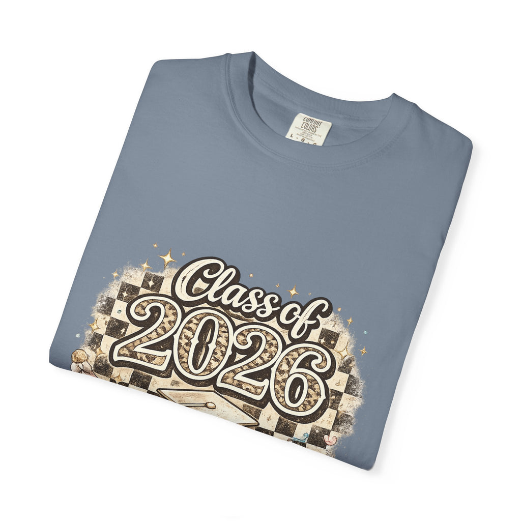 Class of 2026 Smiley Checkered Graphic Tee