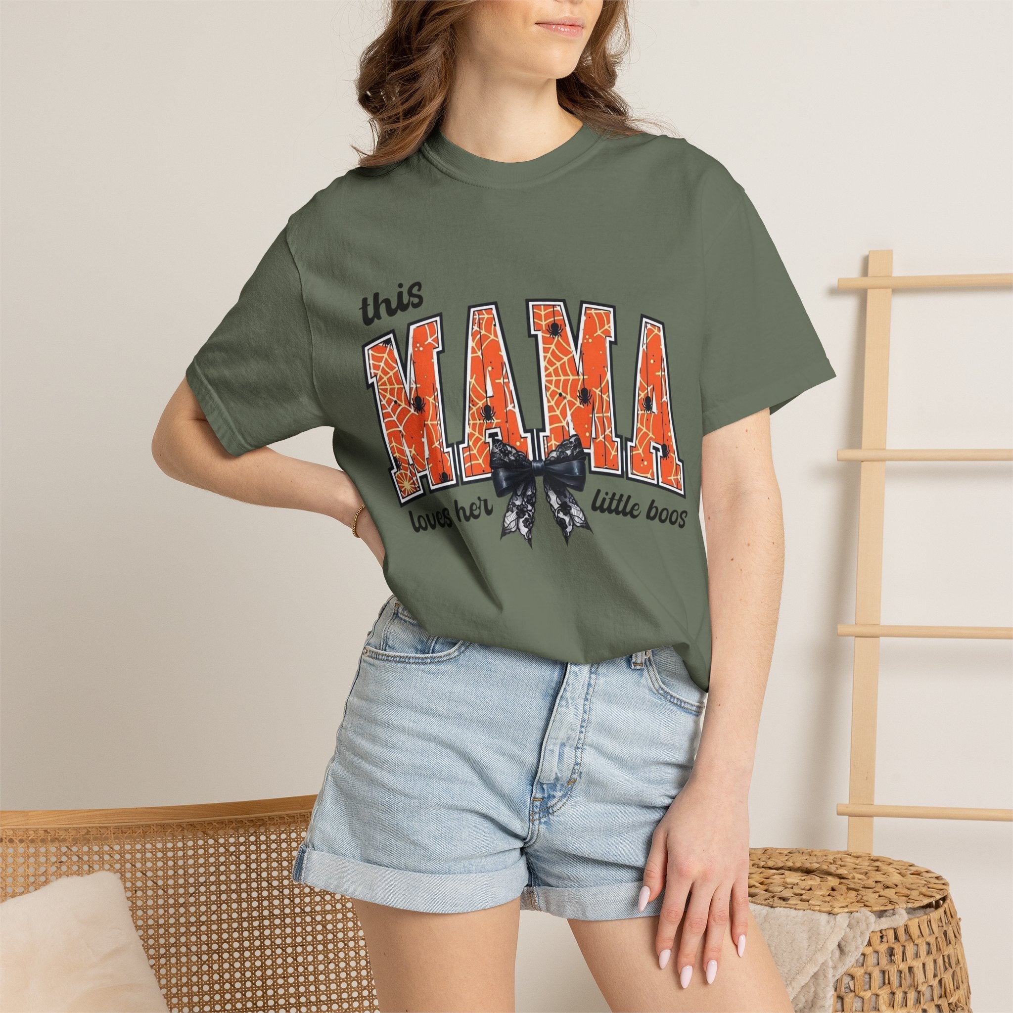 This Mama Loves Her Little Boos Coquette Halloween Tee