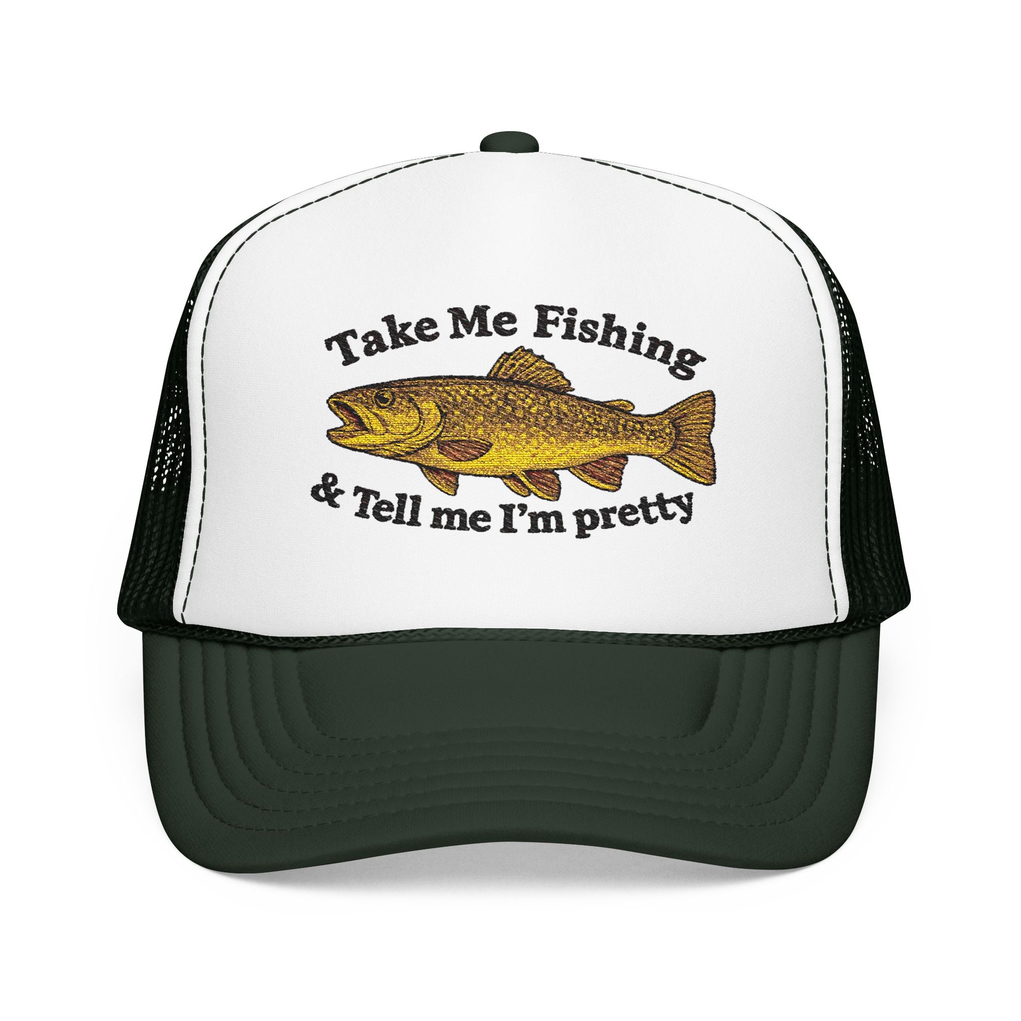 Take Me Fishing & Tell Me I’m Pretty Trucker Hat | Lake Life Foam Hat | Cute Outdoors Snapback