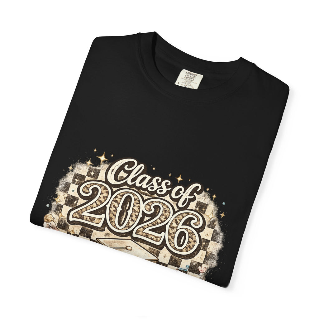 Class of 2026 Smiley Checkered Graphic Tee