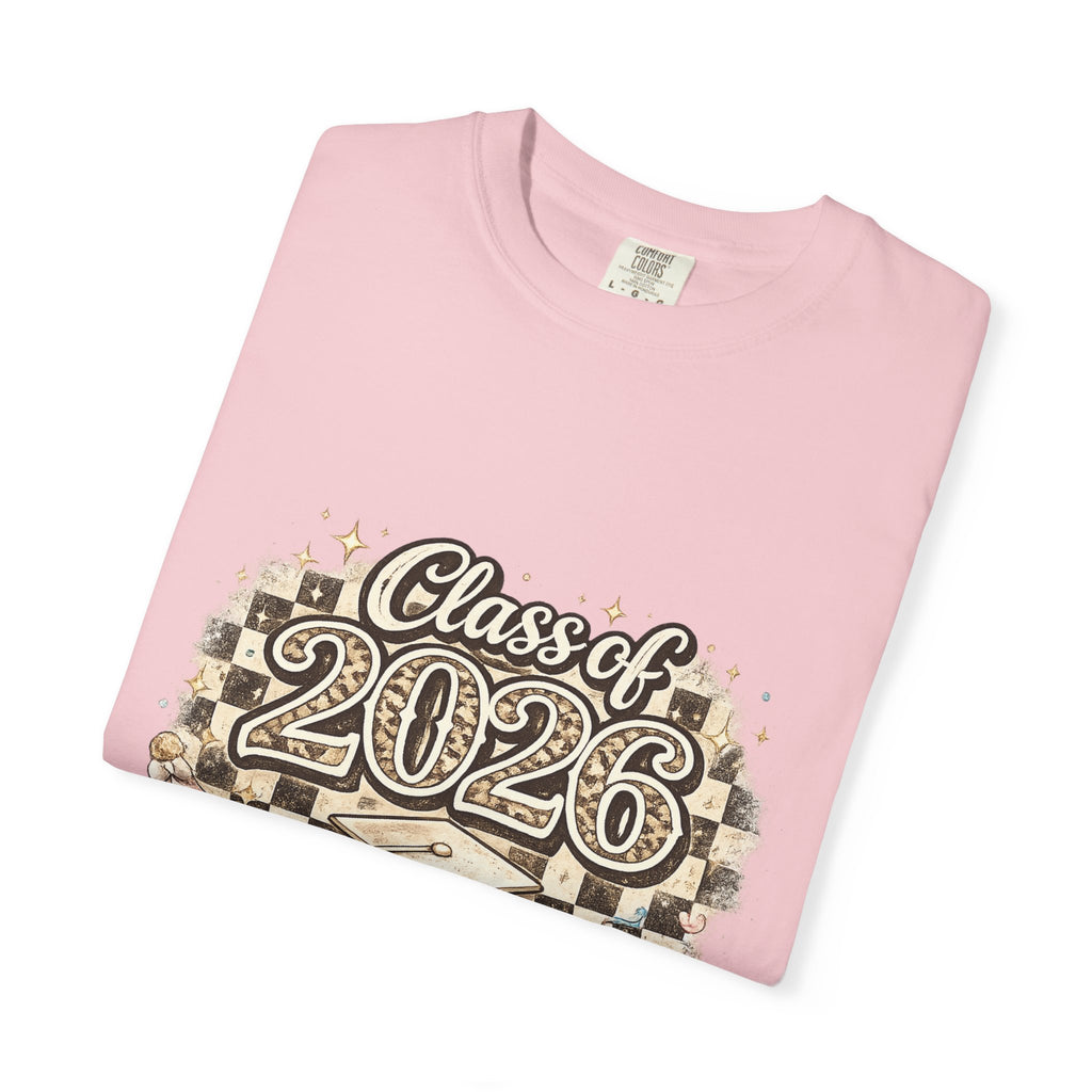 Class of 2026 Smiley Checkered Graphic Tee