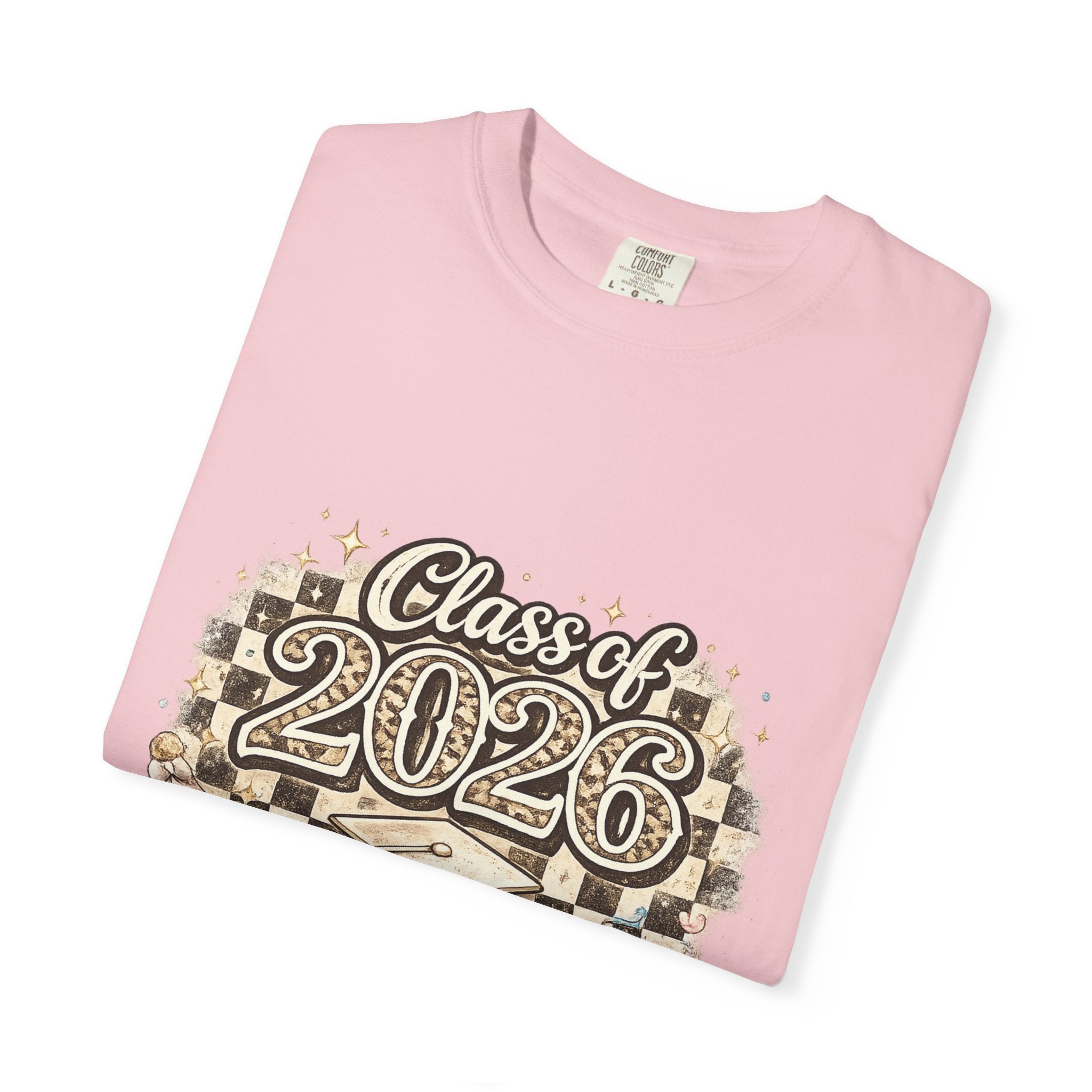 Class of 2026 Smiley Checkered Graphic Tee