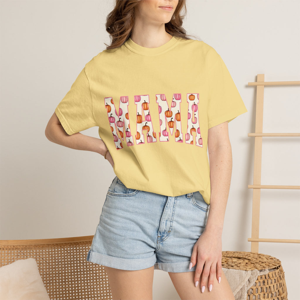 Pink Pumpkin Mama Varsity Tee