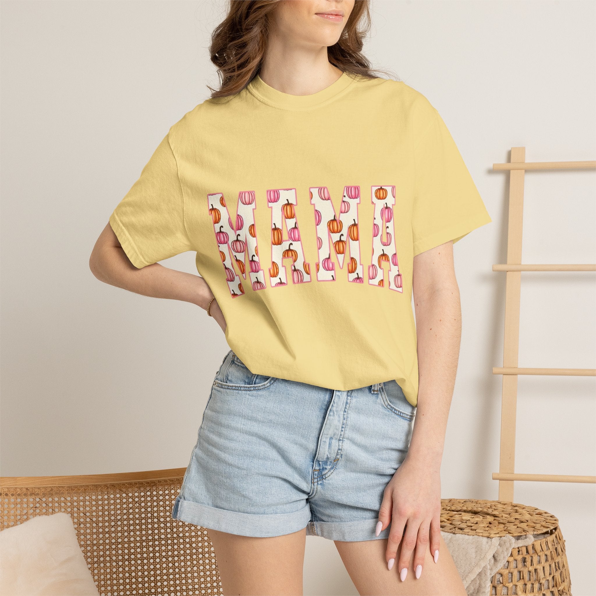 Pink Pumpkin Mama Varsity Tee