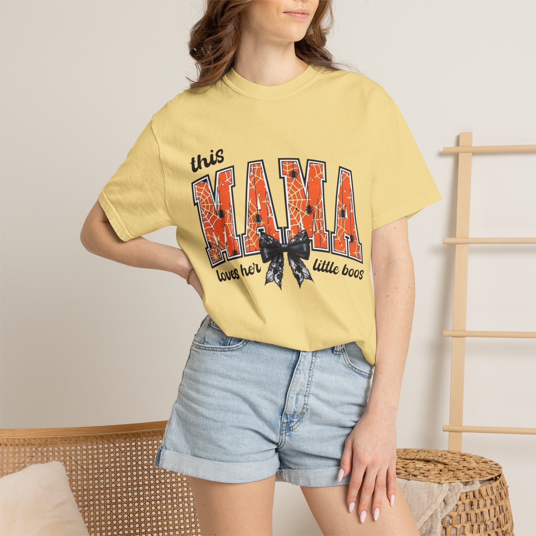 This Mama Loves Her Little Boos Coquette Halloween Tee
