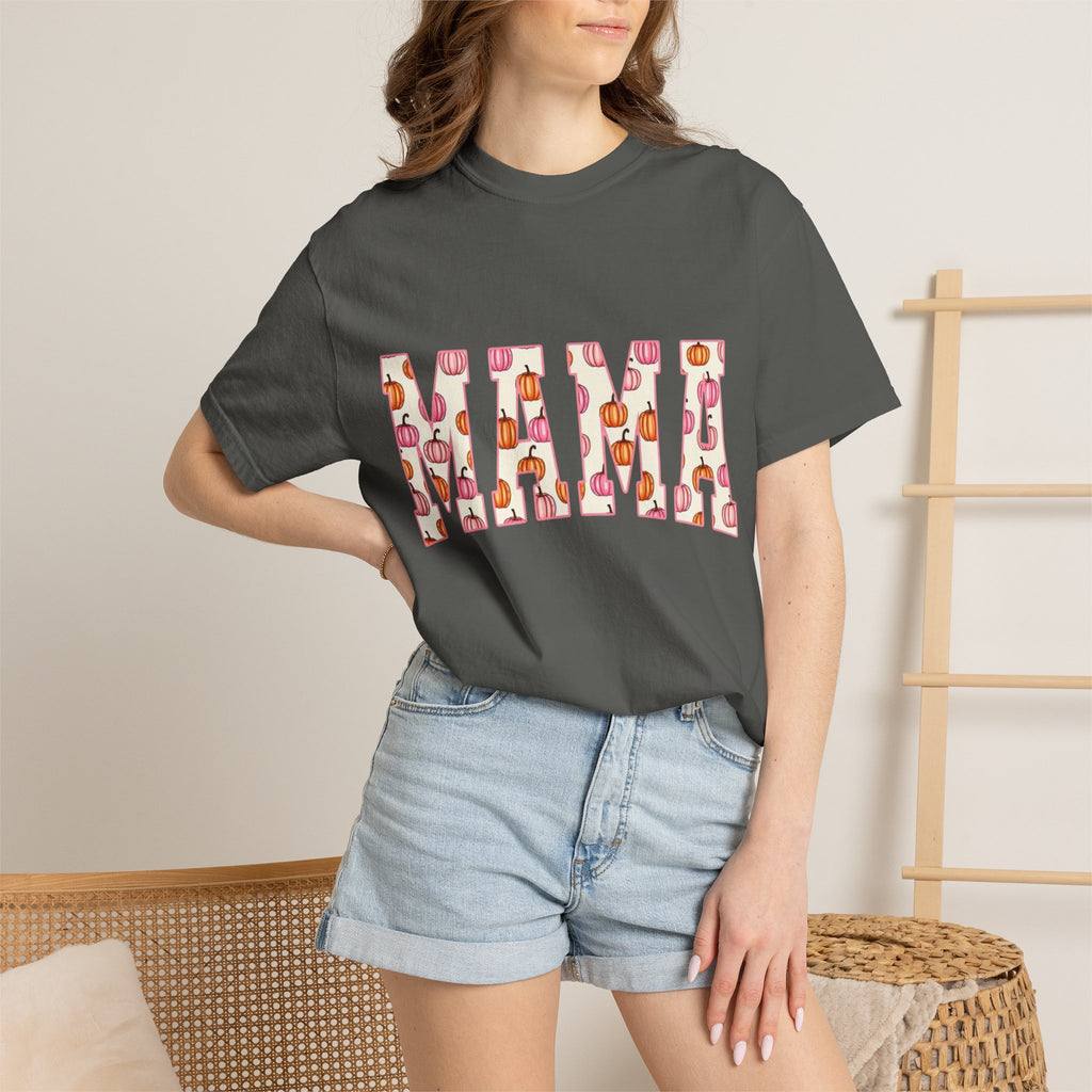 Pink Pumpkin Mama Varsity Tee