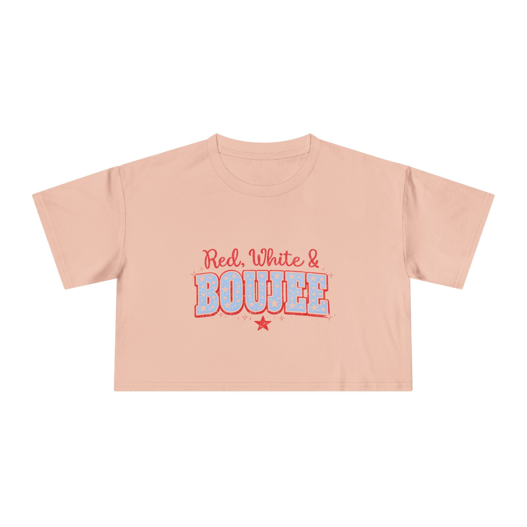 Red, White & Boujee Crop Top