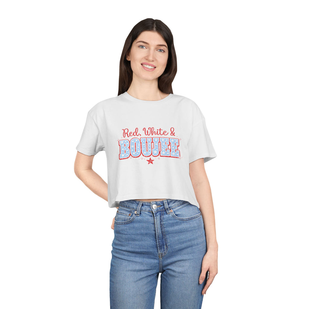Red, White & Boujee Crop Top