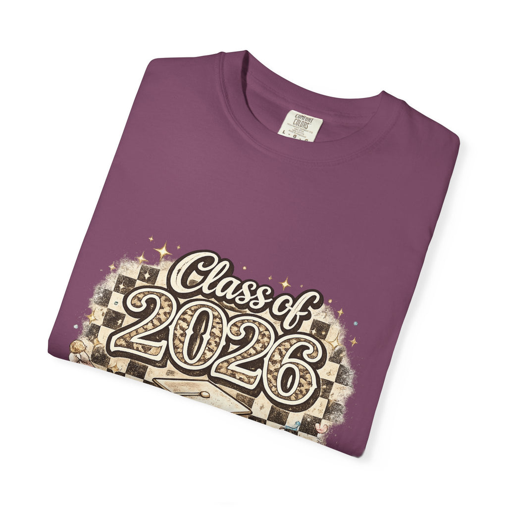Class of 2026 Smiley Checkered Graphic Tee