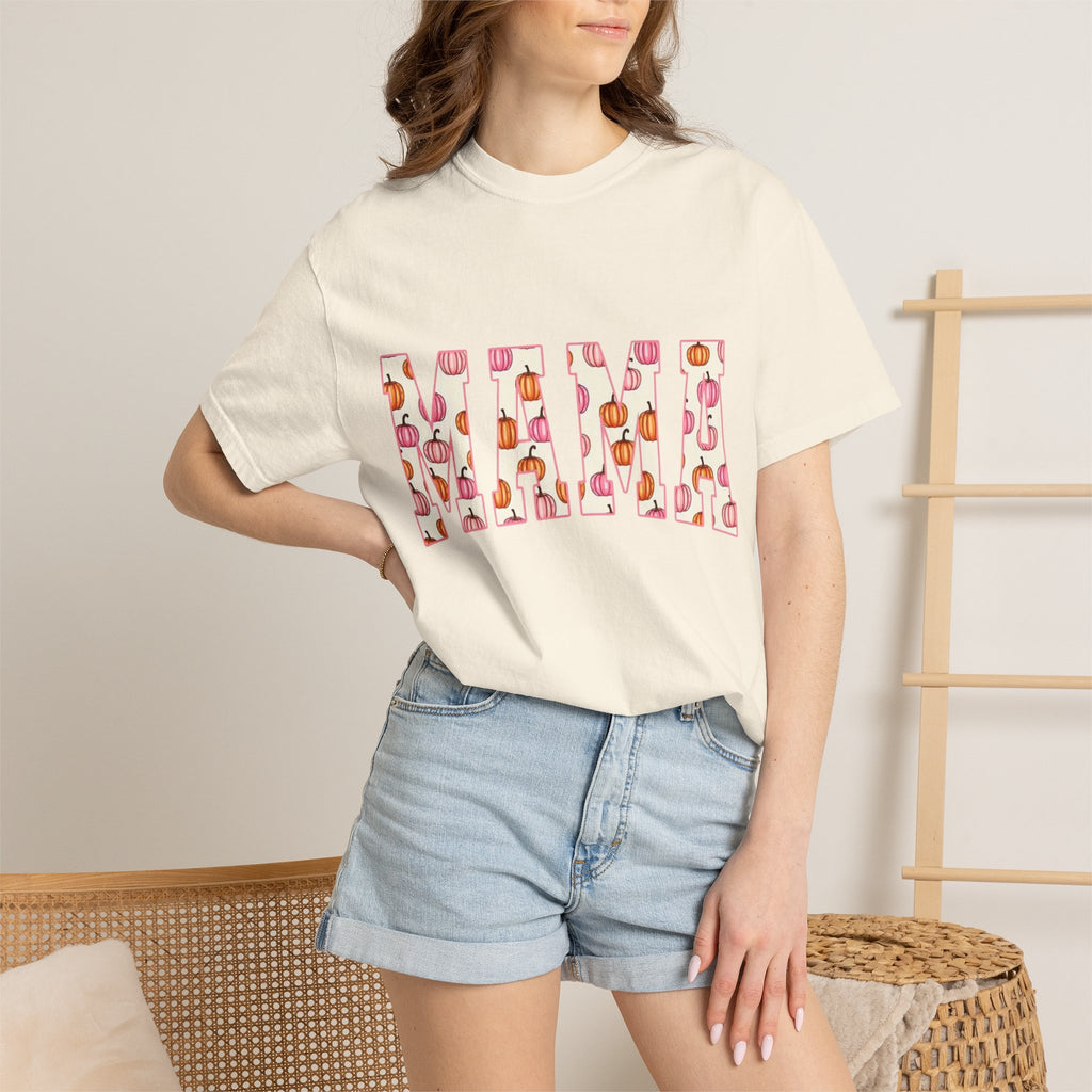 Pink Pumpkin Mama Varsity Tee
