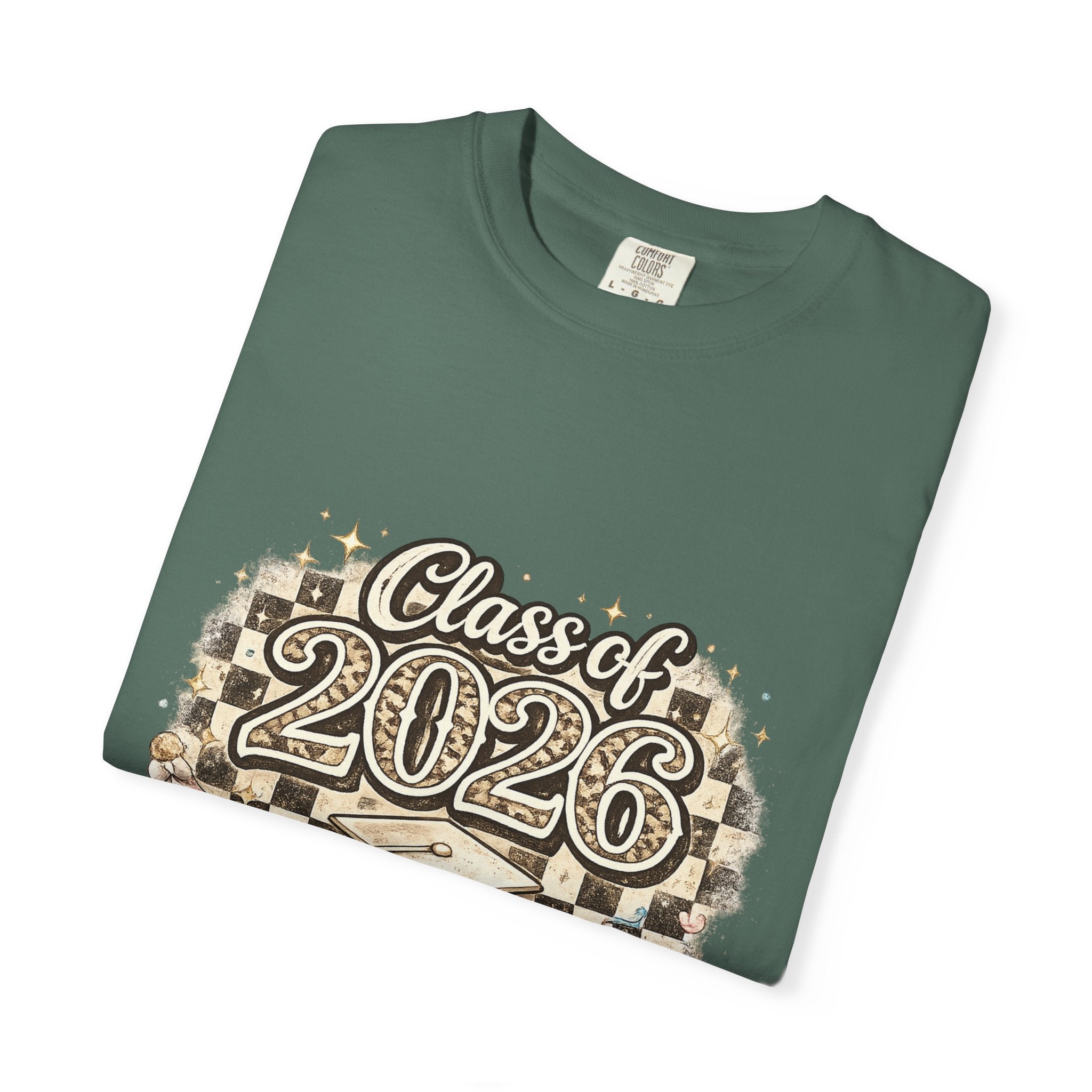Class of 2026 Smiley Checkered Graphic Tee
