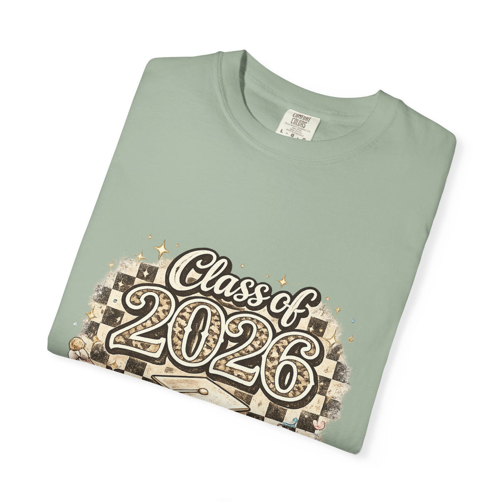 Class of 2026 Smiley Checkered Graphic Tee