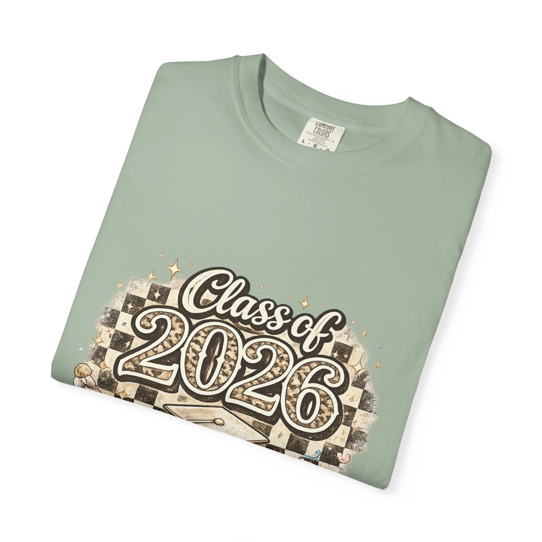 Class of 2026 Smiley Checkered Graphic Tee
