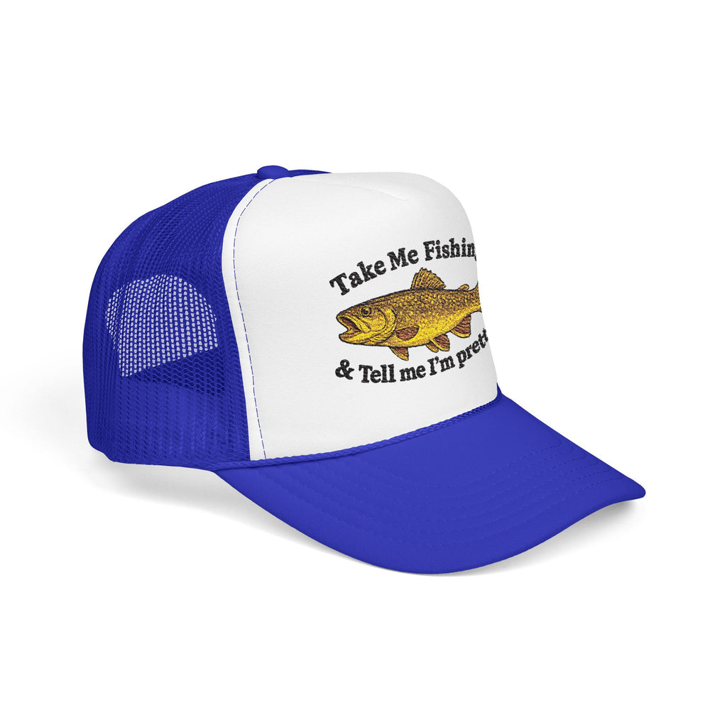 Take Me Fishing & Tell Me I’m Pretty Trucker Hat | Lake Life Foam Hat | Cute Outdoors Snapback