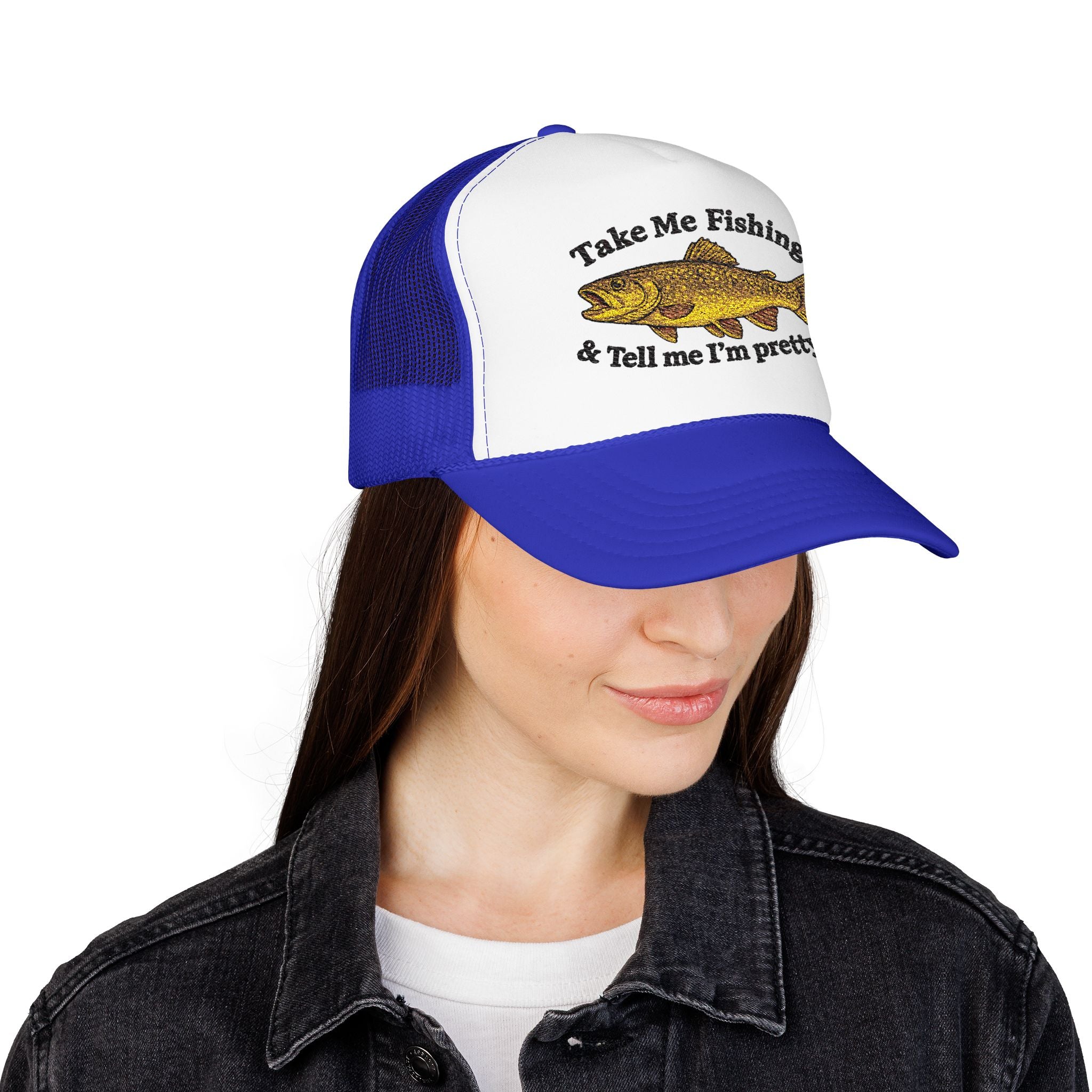 Take Me Fishing & Tell Me I’m Pretty Trucker Hat | Lake Life Foam Hat | Cute Outdoors Snapback