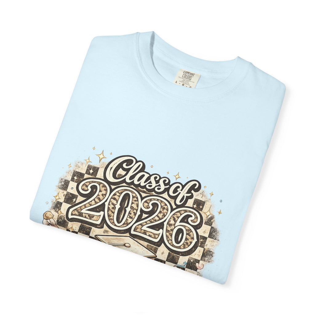Class of 2026 Smiley Checkered Graphic Tee