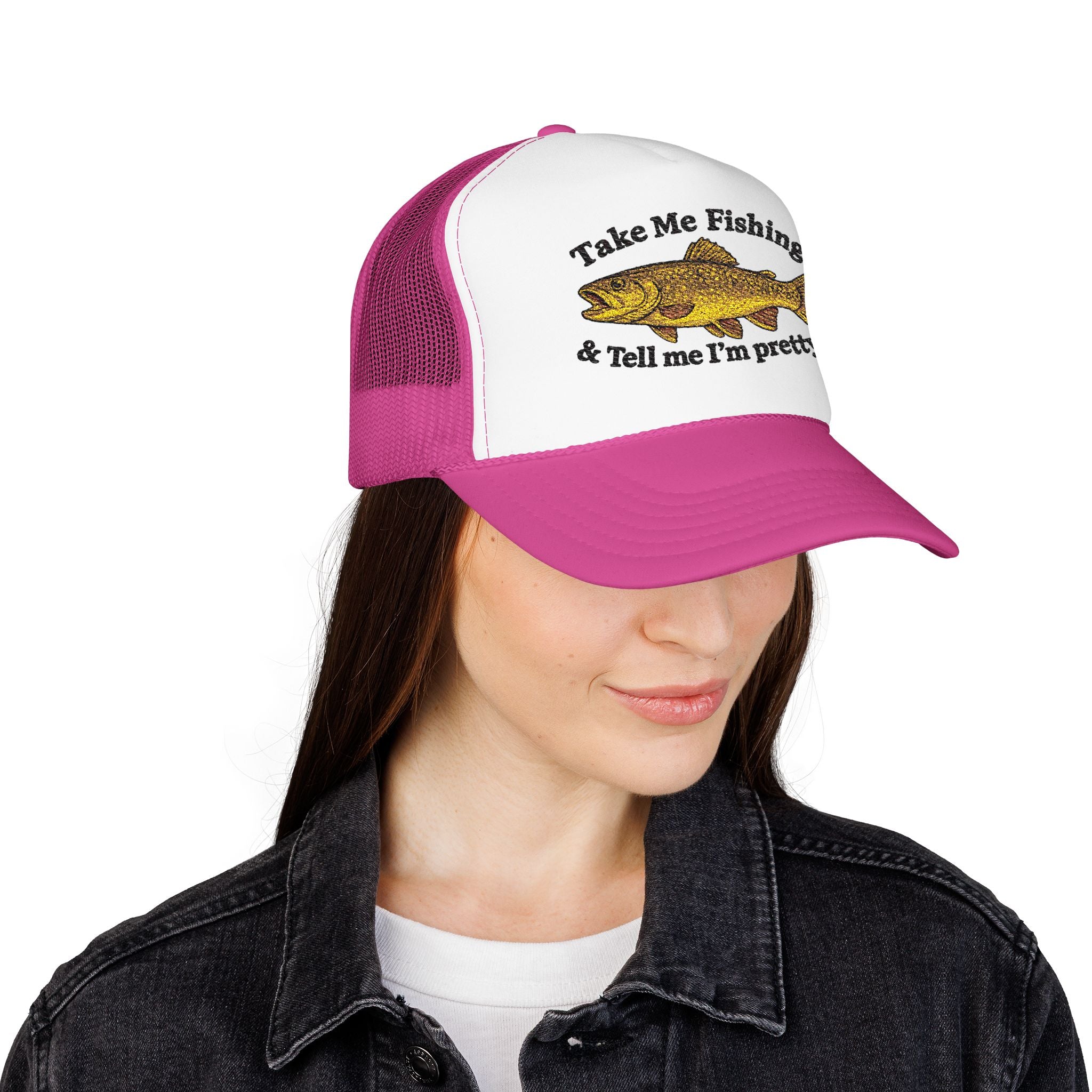 Take Me Fishing & Tell Me I’m Pretty Trucker Hat | Lake Life Foam Hat | Cute Outdoors Snapback