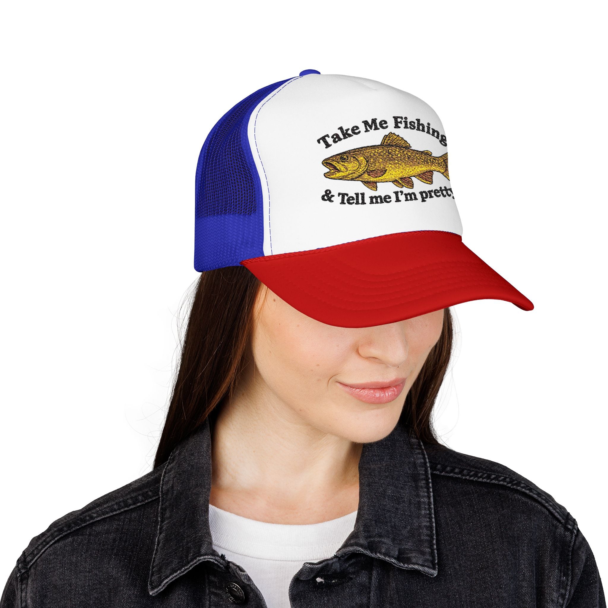 Take Me Fishing & Tell Me I’m Pretty Trucker Hat | Lake Life Foam Hat | Cute Outdoors Snapback
