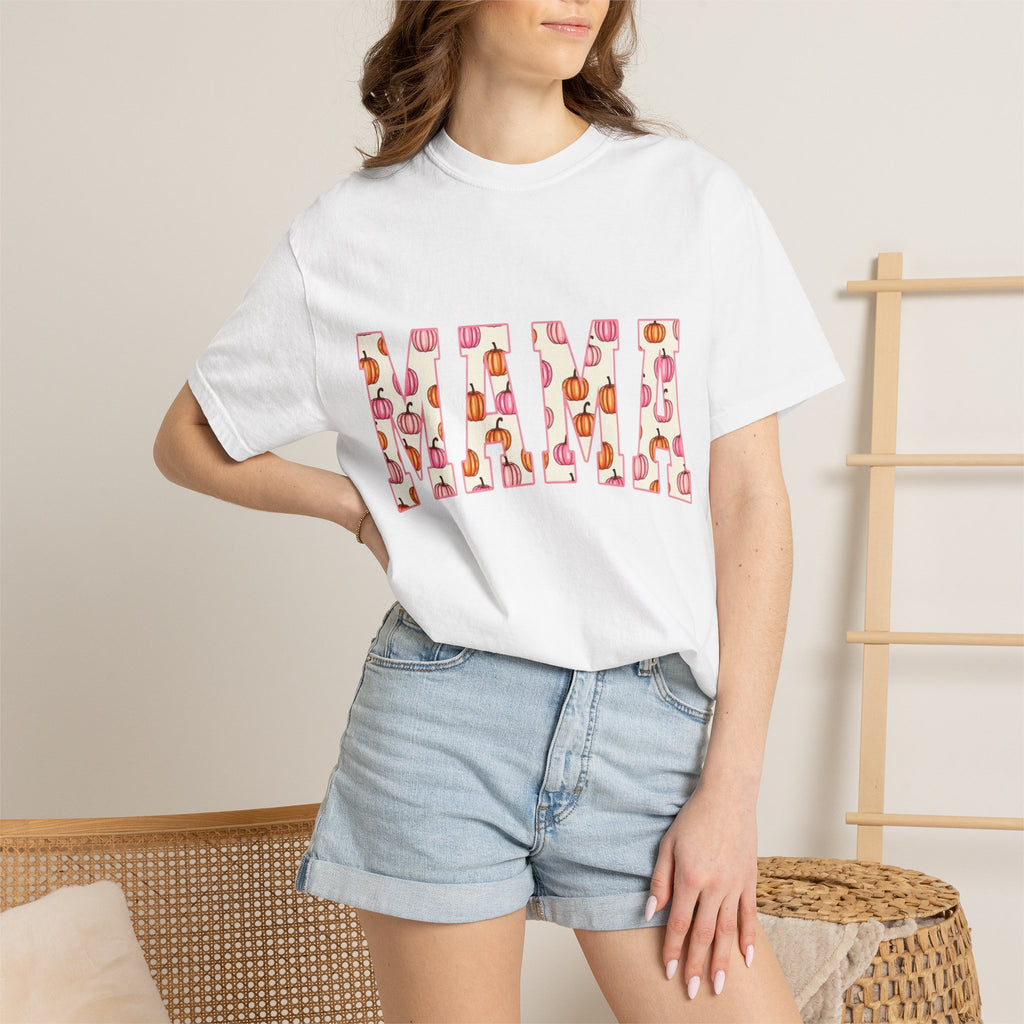Pink Pumpkin Mama Varsity Tee