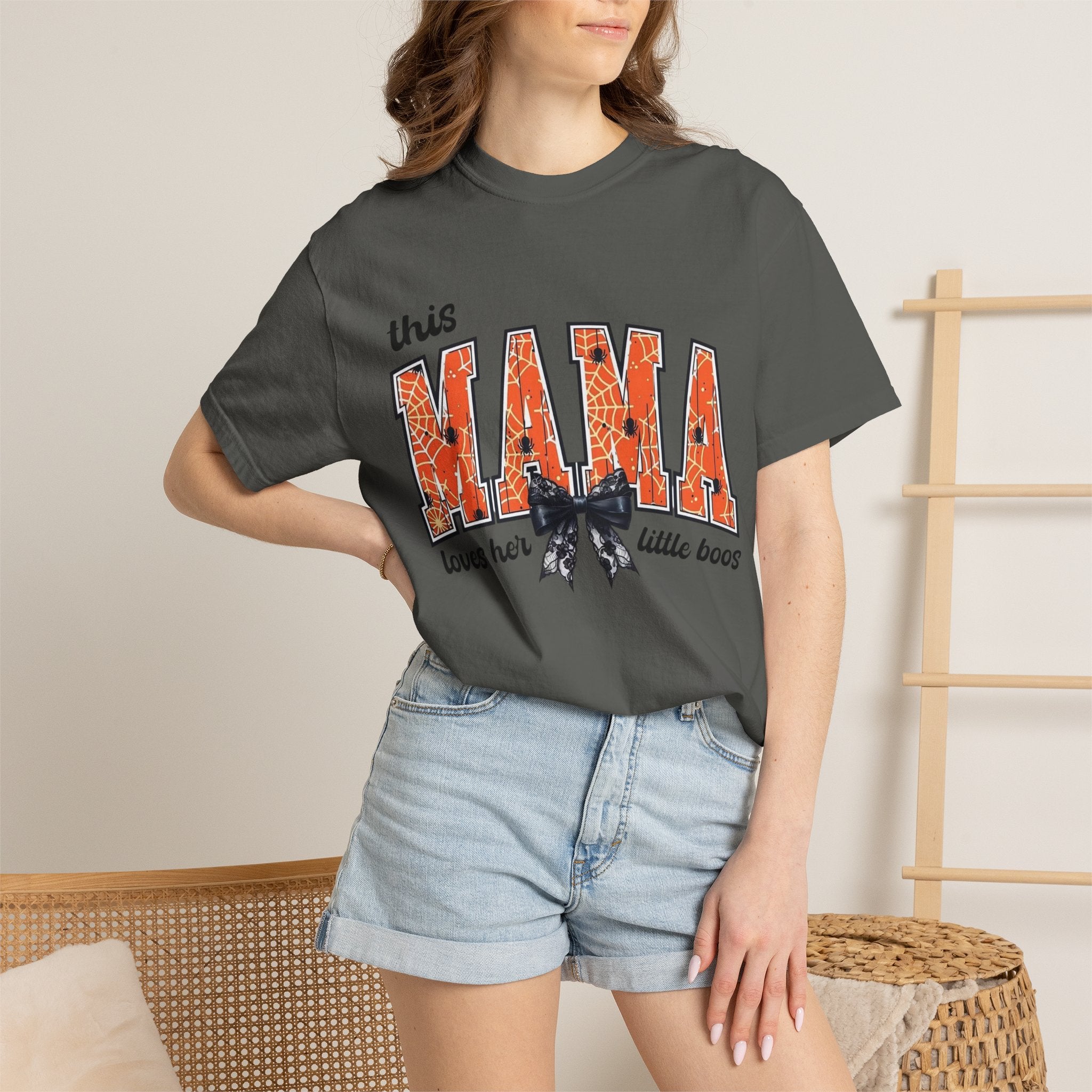 This Mama Loves Her Little Boos Coquette Halloween Tee