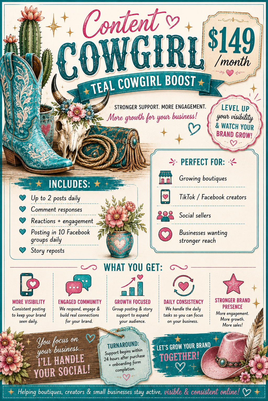 🩵 Teal Cowgirl Boost